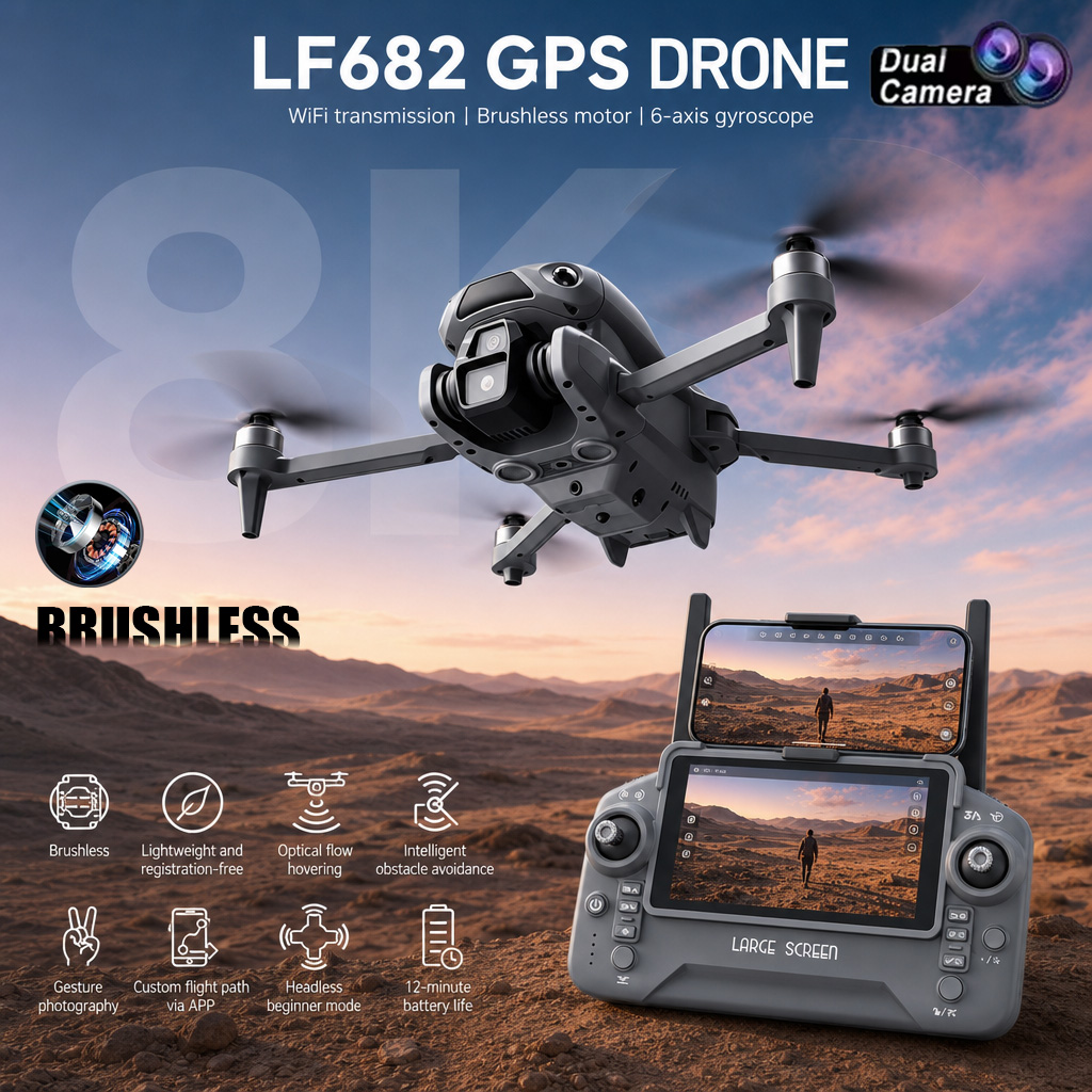 Drone Mapping - Novo Drone LF682 com Câmera Dupla