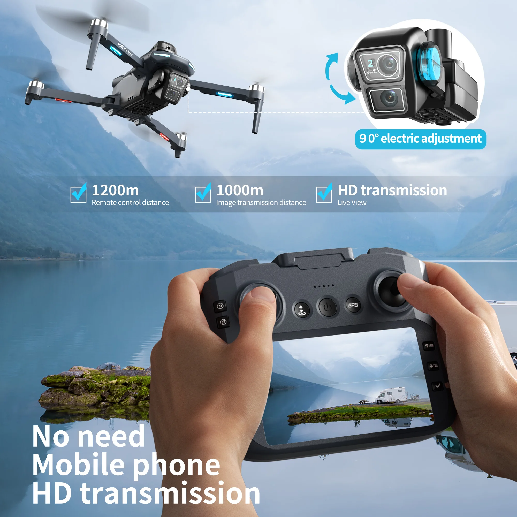 Drone Original XT606 Profissio - Drone Multispectral avaliação e preço