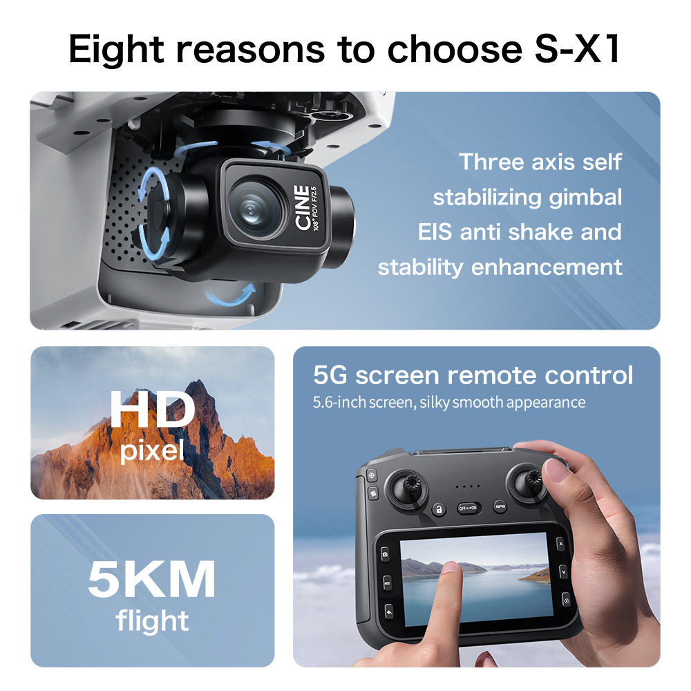 S-X1 MAX GPS Drone com Gimbal  - Drone Multispectral avaliação e preço