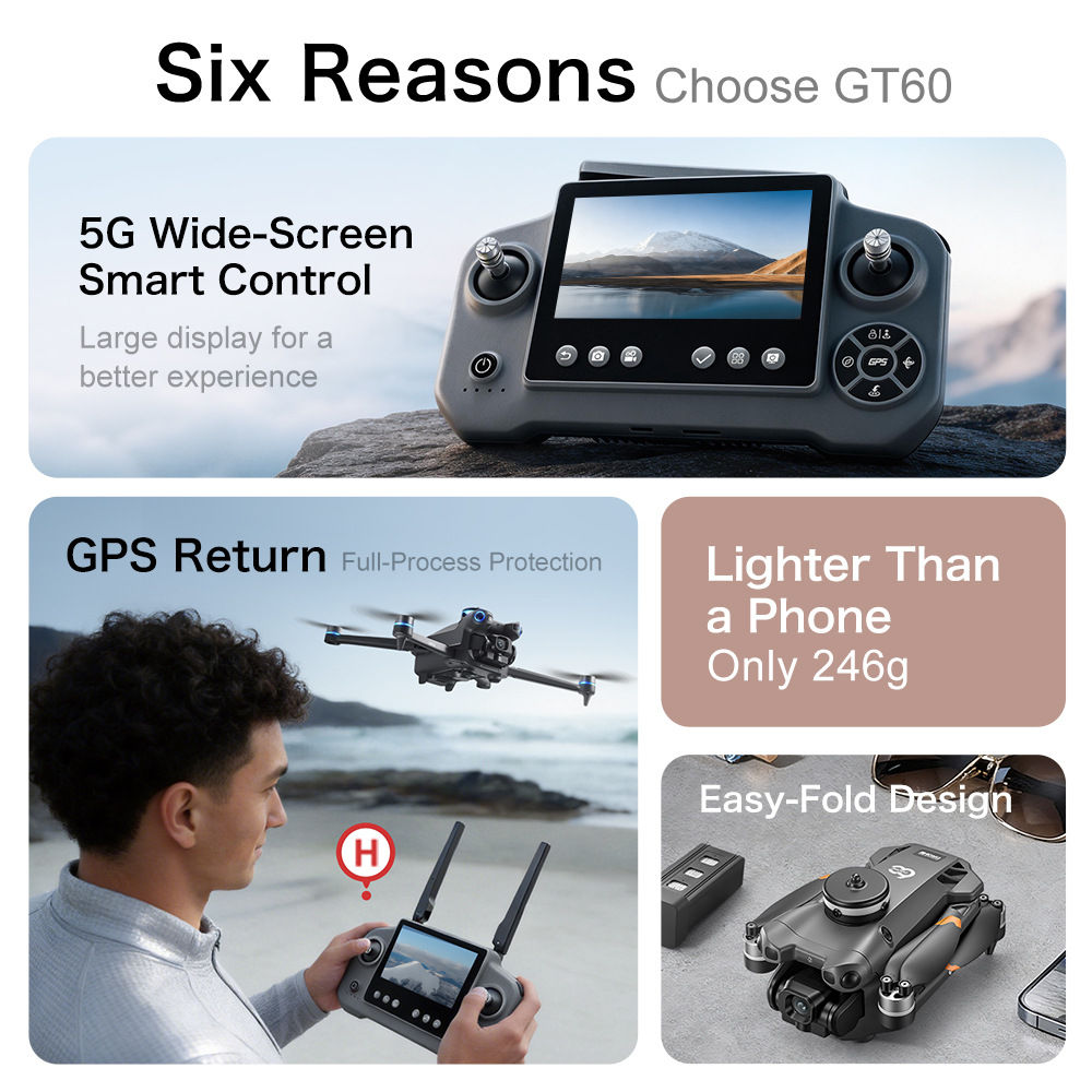 Novo Drone GPS GT60 com Câmera - Drone Multispectral avaliação e preço